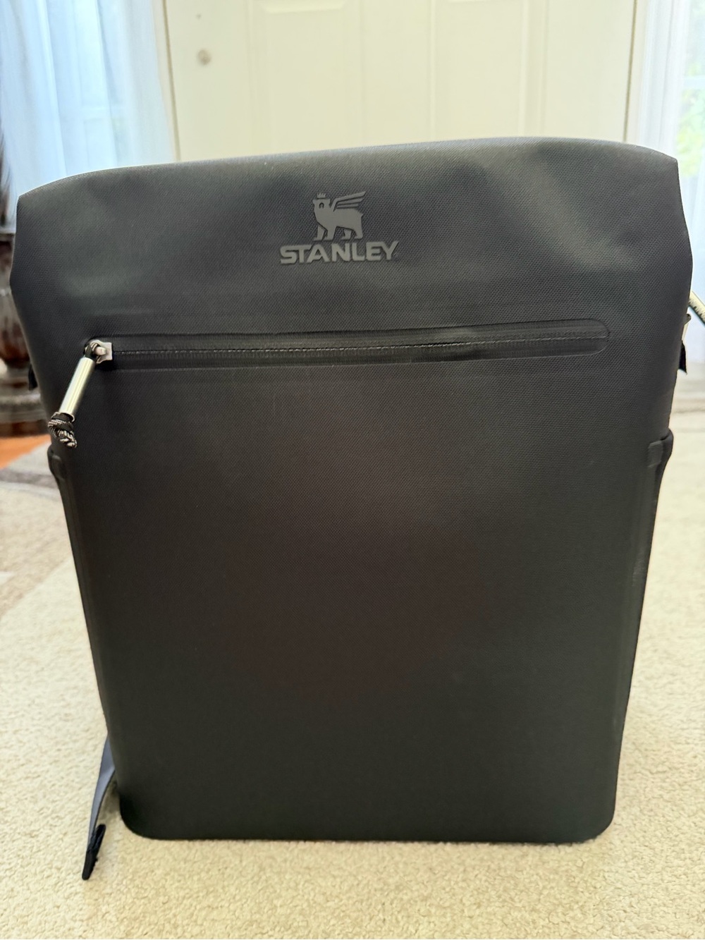 Stanley Black Slim Urban Backpack with Water-Resistant Front